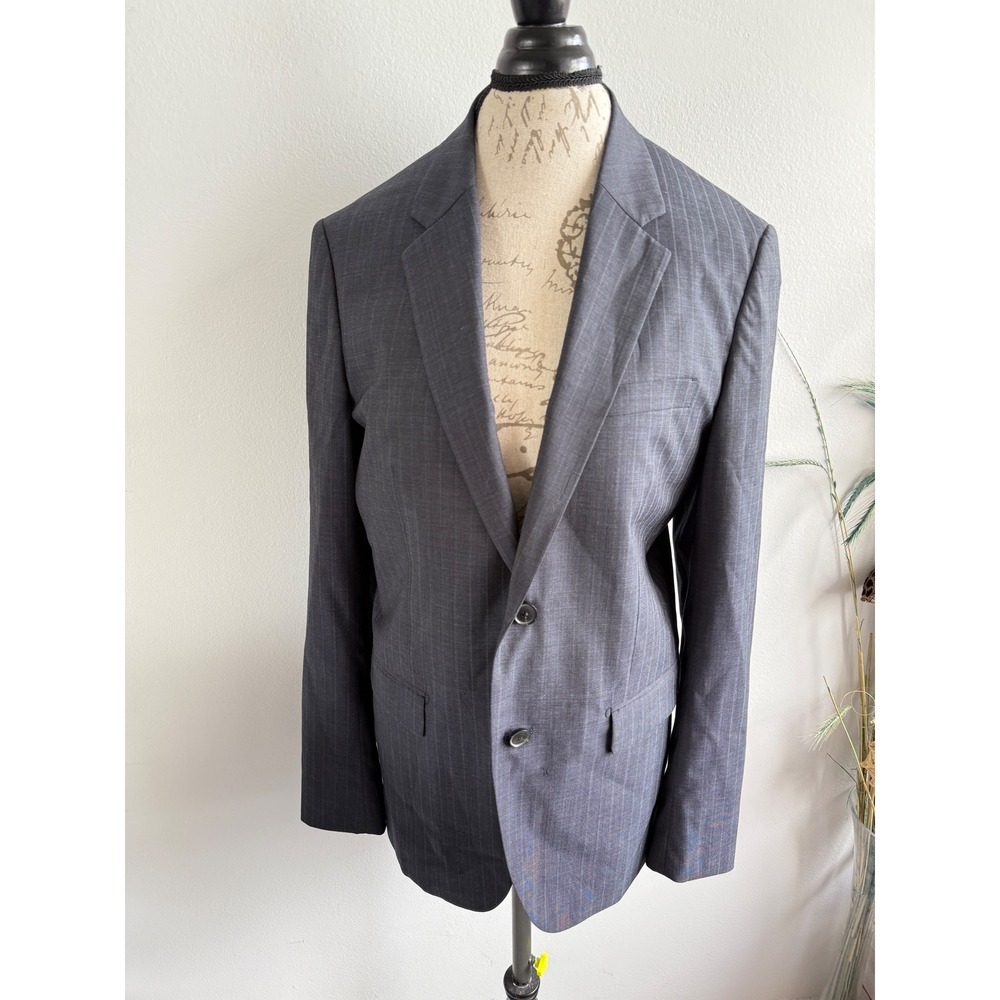 Theory Mens Blazer Wool Pinstripe Two Button Jacket ‎ Size 40 Regular